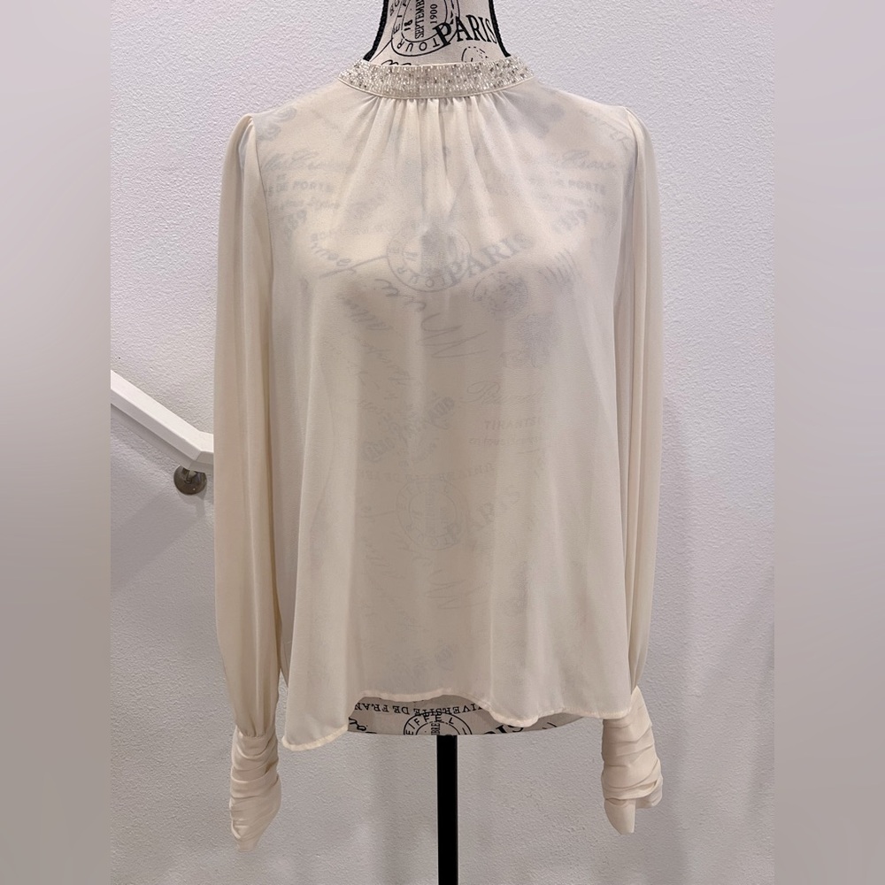 Elegant Cream Women's Top small